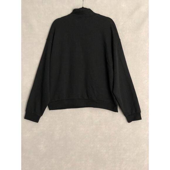 Reebok Women's XL RIE Brand Proud 1/4 Zip Sweatshirt Black NEW - Picture 6 of 8
